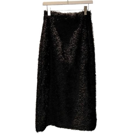 Hairy cut jacquard straight skirt / スカート / ブラック