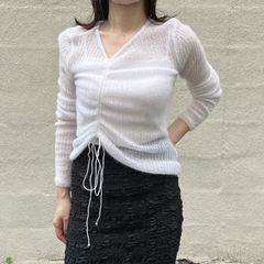 Rib knit tops / ニット / セーター / リブニット / ホワイト