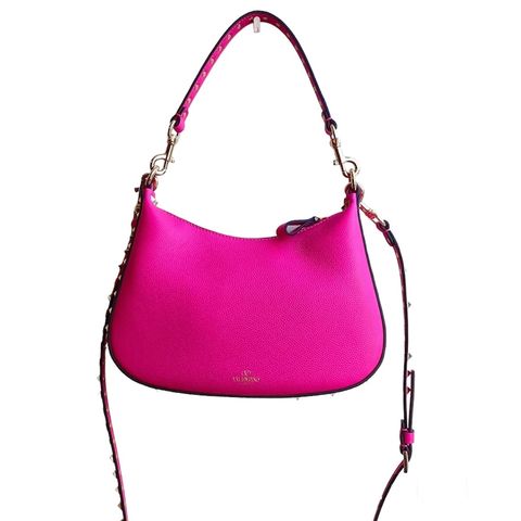 Rock studs grained calfskin hobo bag / バッグ / ショルダーバッグ / ハンドバッグ / 2way / レザー / カーフレザー / ロックスタッズ / ピンク