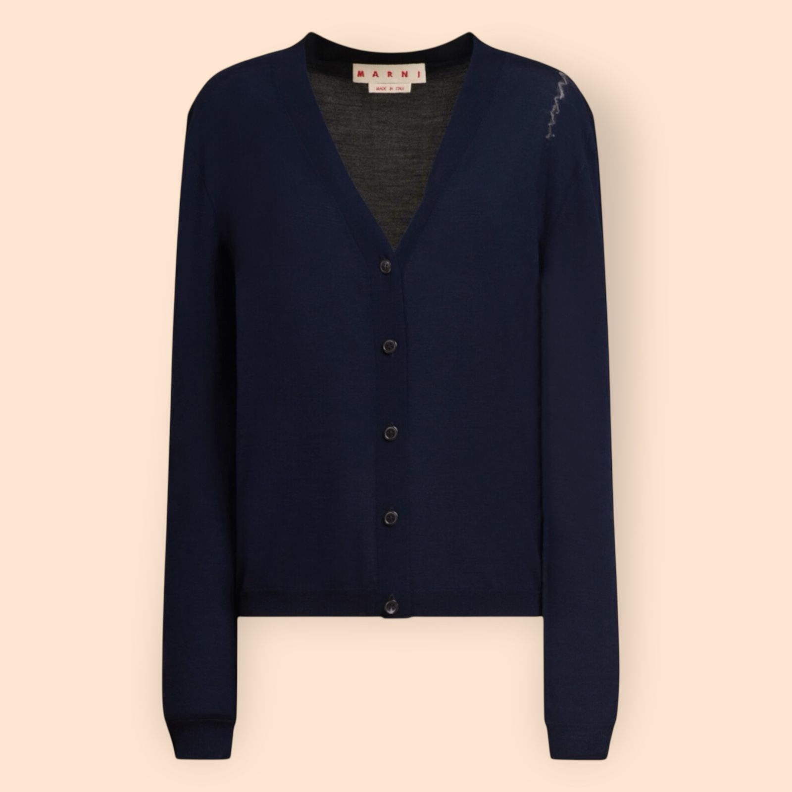 シルク＆ウール混カーディガン / ネイビー / 25aw new