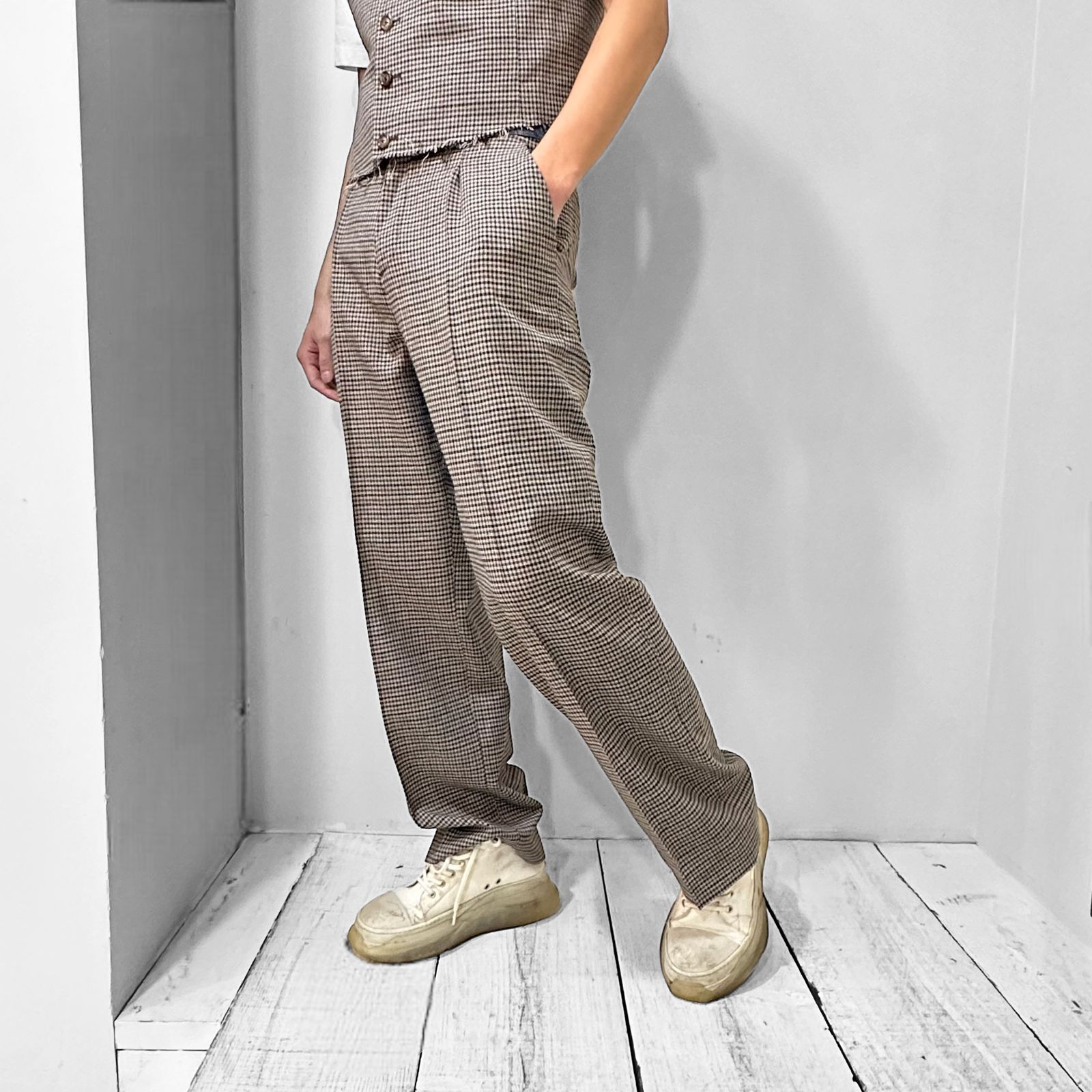 OUR LEGACY - BORROWED CHINO /OLD MONEY CHECK /スラックスパンツ 