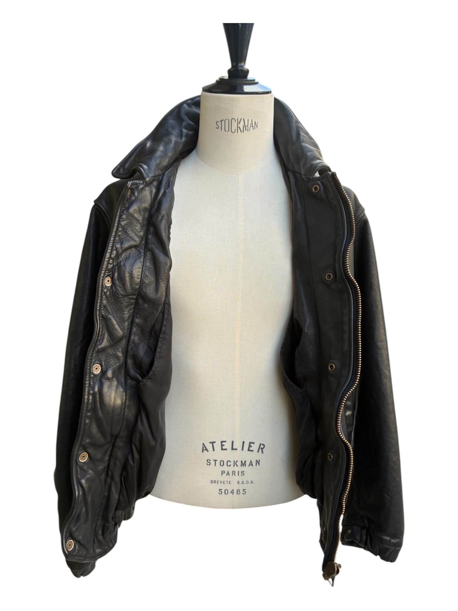 Garment dyed cow leather blouson / 2026AW / NEW