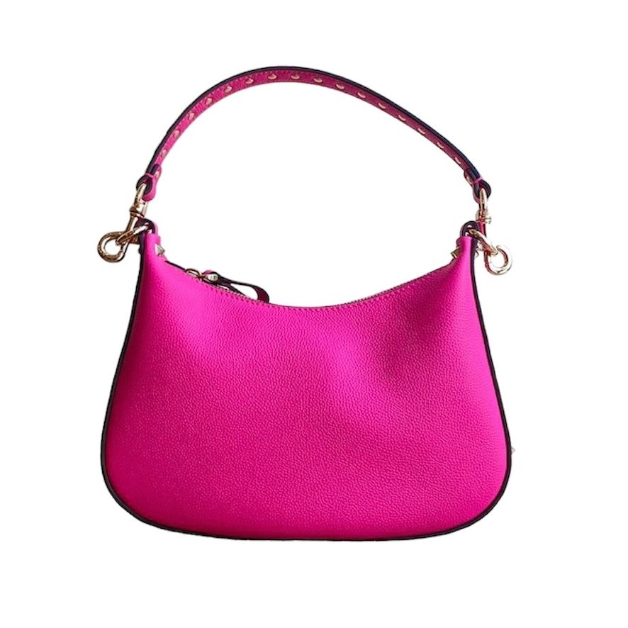 Rock studs grained calfskin hobo bag / バッグ / ショルダーバッグ / ハンドバッグ / 2way / レザー / カーフレザー / ロックスタッズ / ピンク