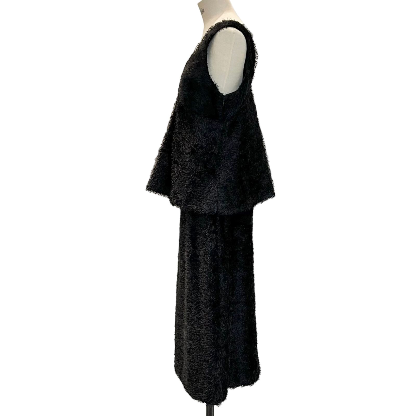 Hairy cut jacquard straight skirt / スカート / ブラック