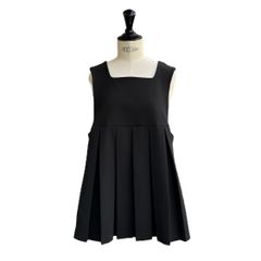 PLEATS TWO-WAY VEST / プリーツ ベスト / 2way / ブラック / 2024SS NEW