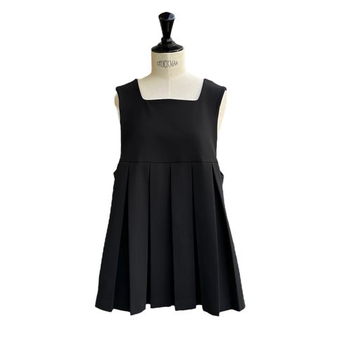 PLEATS TWO-WAY VEST / プリーツ ベスト / 2way / ブラック / 2024SS NEW