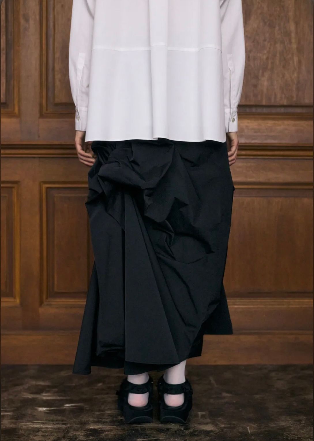 RIBBON TUCK SKIRT / スカート / ブラック / 2025AW new