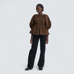 AMO TOP アモトップ / コットン / ブラウン / 2025 AW NEW