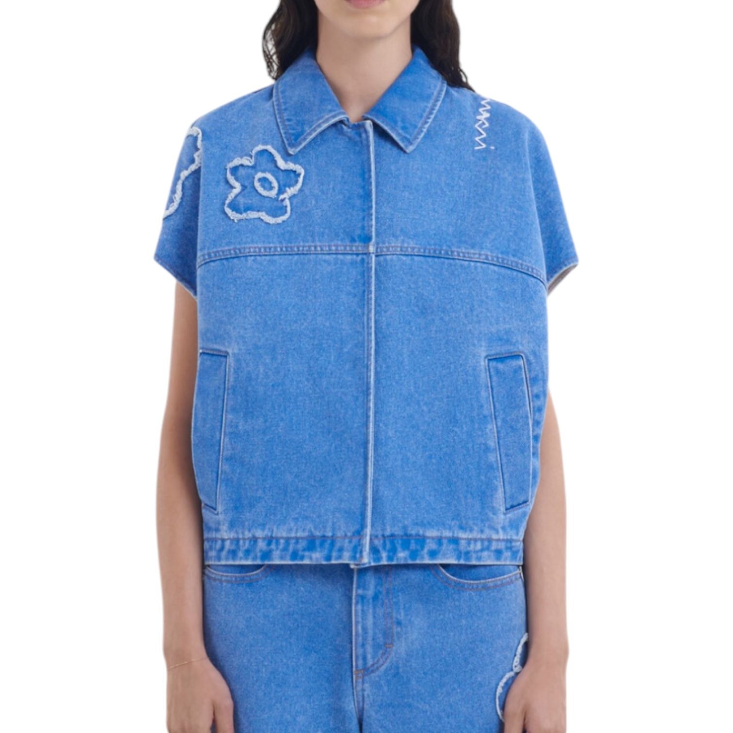 GANNI Fluffy Denim Mini Dress (Rinse) – CNCPTS