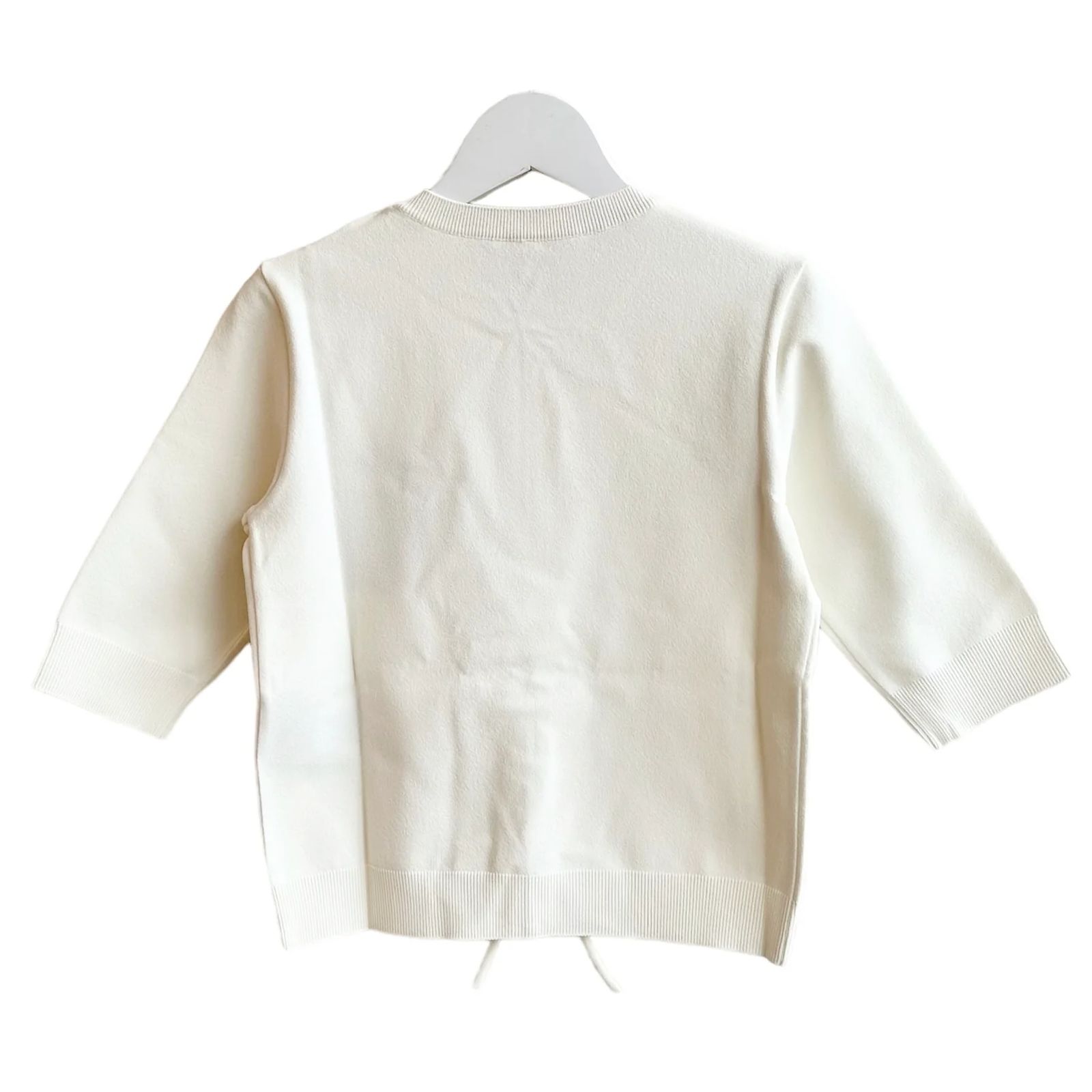 Crepe tulle short sleeves tops / トップス / チュール / ショートスリーブ / リボン / オフホワイト