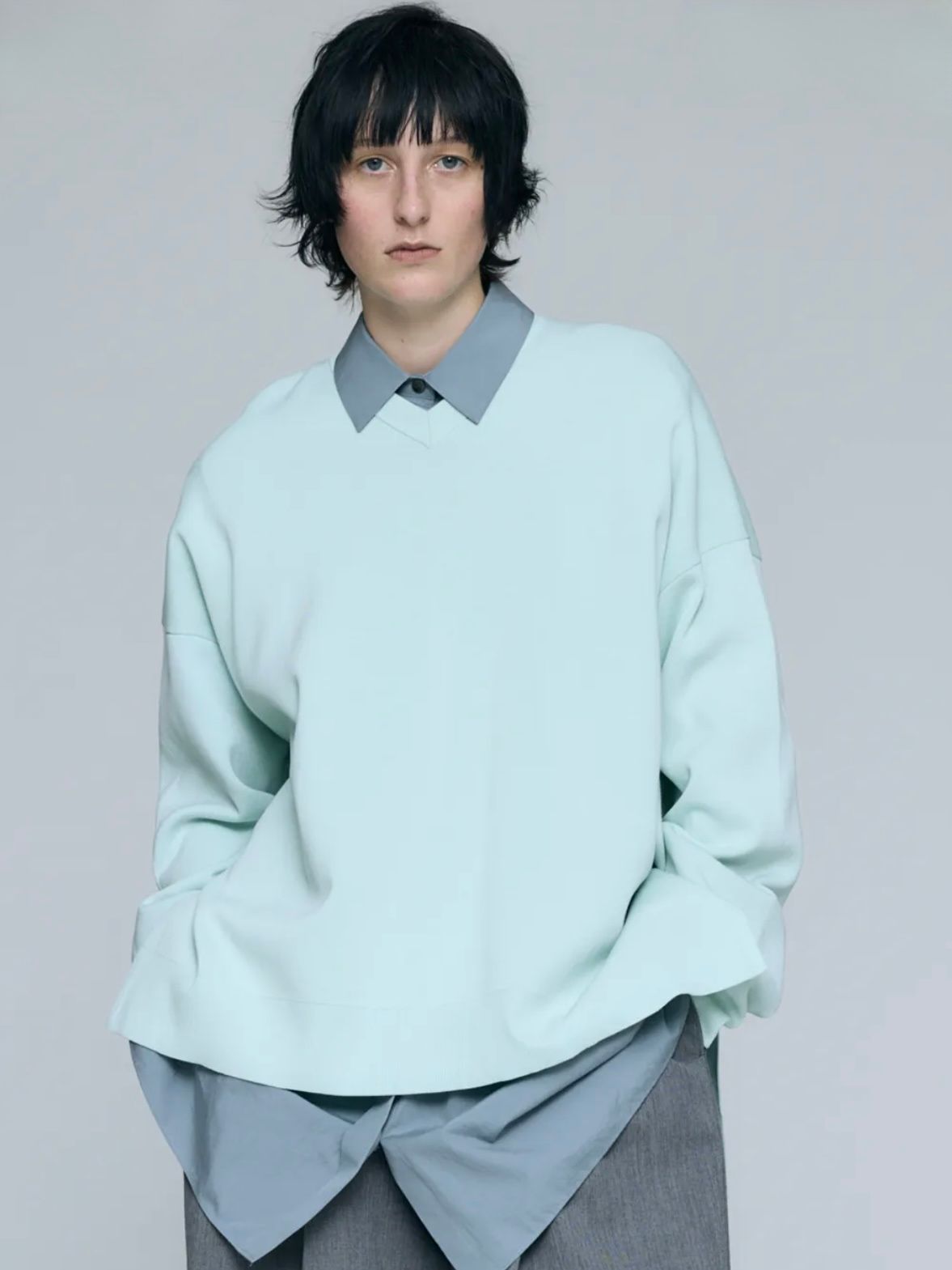 V-NECK PULLOVER / プルオーバーニット / ミント / 2026SS new