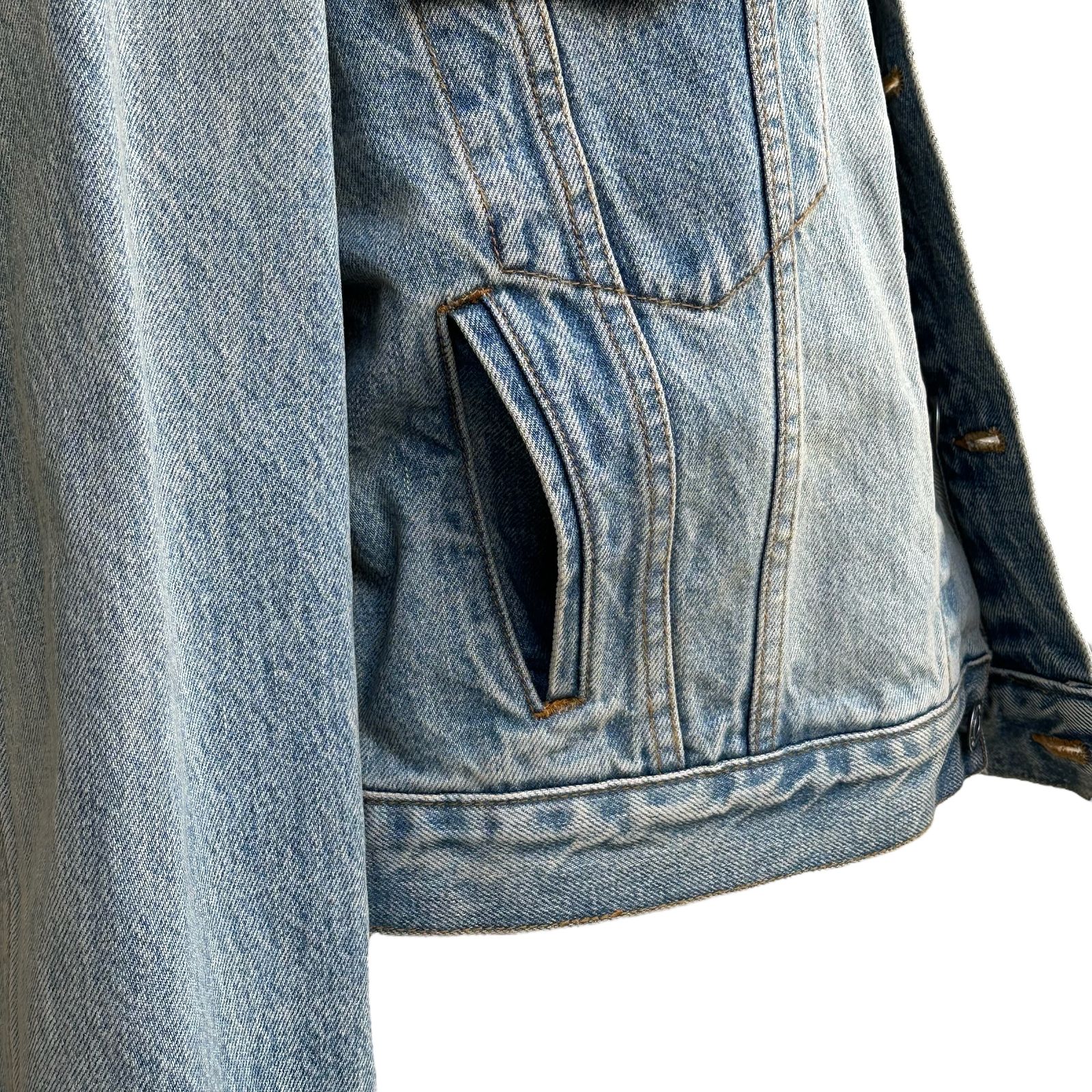 BALENCIAGA - 襟ネームロゴ インディゴ ショート丈デニム