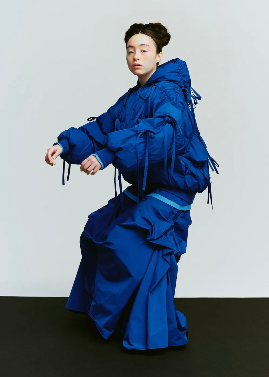 RIBBON TUCK SKIRT / スカート / ブルー / 2025AW new