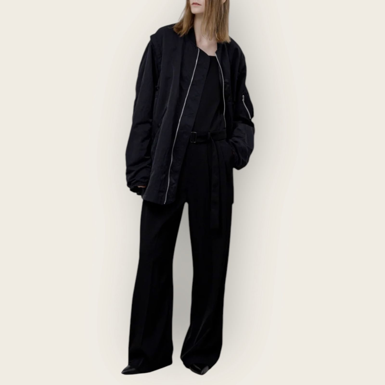 Triacetate jumpsuit / ジャンプスーツ・オールインワン / ブラック / 2025SS new