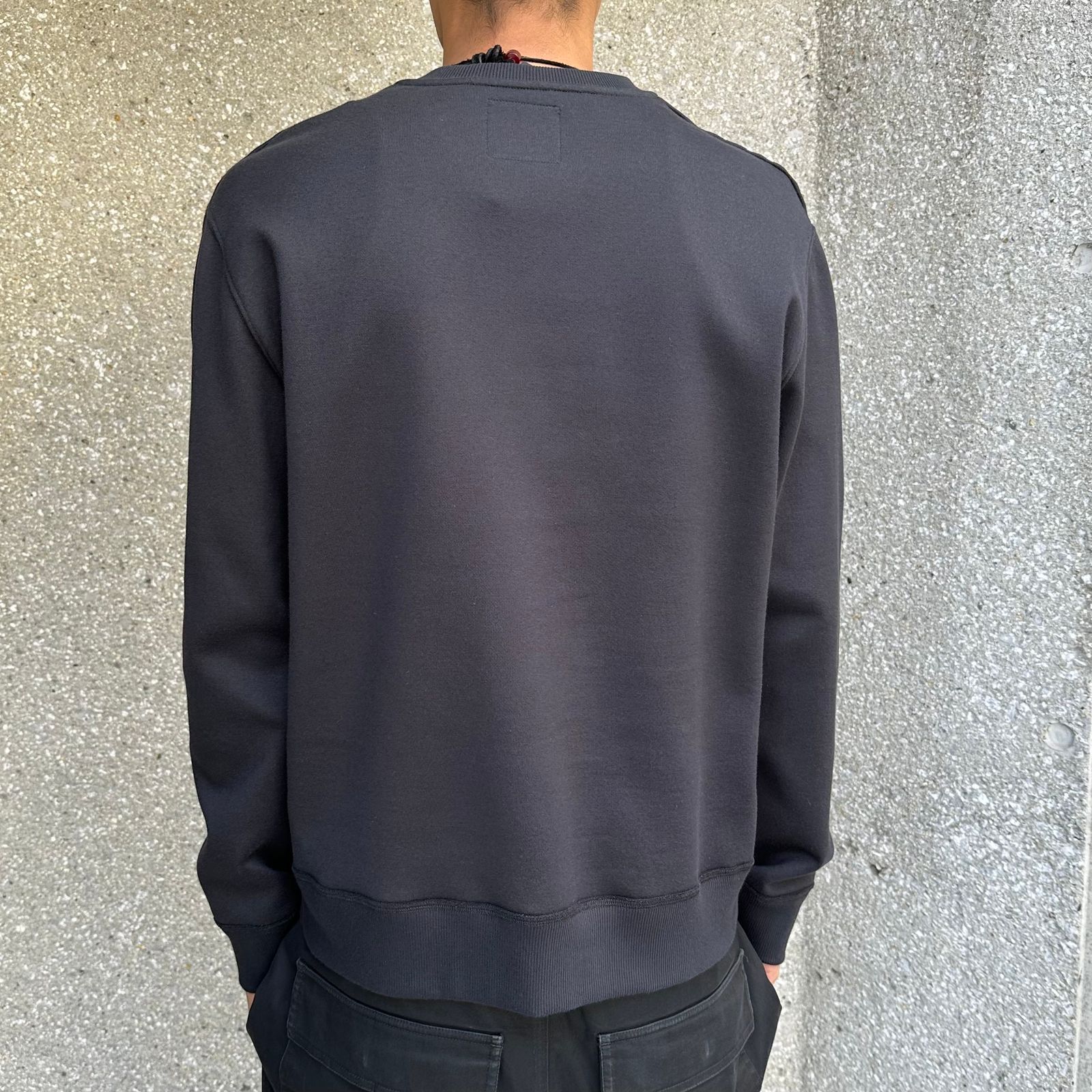 Shoulder studs sweatshirt / ロングスリーブ / スウェットシャツ / ロックスタッズ / メンズ / ブラック