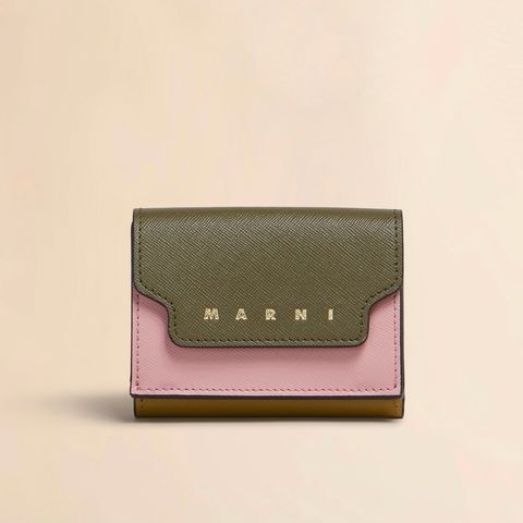 サフィアーノ レザー製 三つ折り財布 / カーキ・ピンク・マスタード / 25aw new