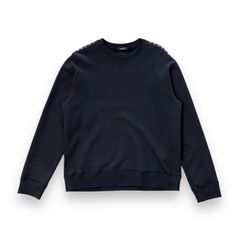 Shoulder studs sweatshirt / ロングスリーブ / スウェットシャツ / ロックスタッズ / メンズ / ブラック