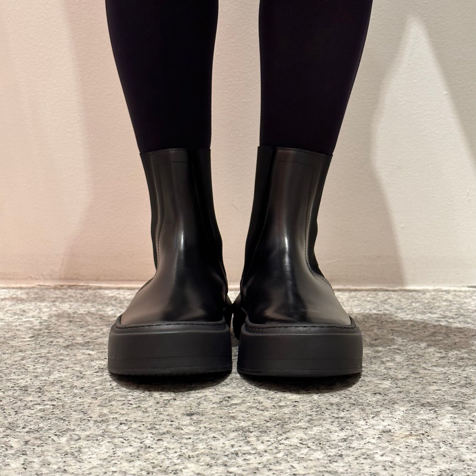 Chelsea cubics sneaker / スニーカー / ショートブーツ / チェルシーブーツ / レザー / ブラック /