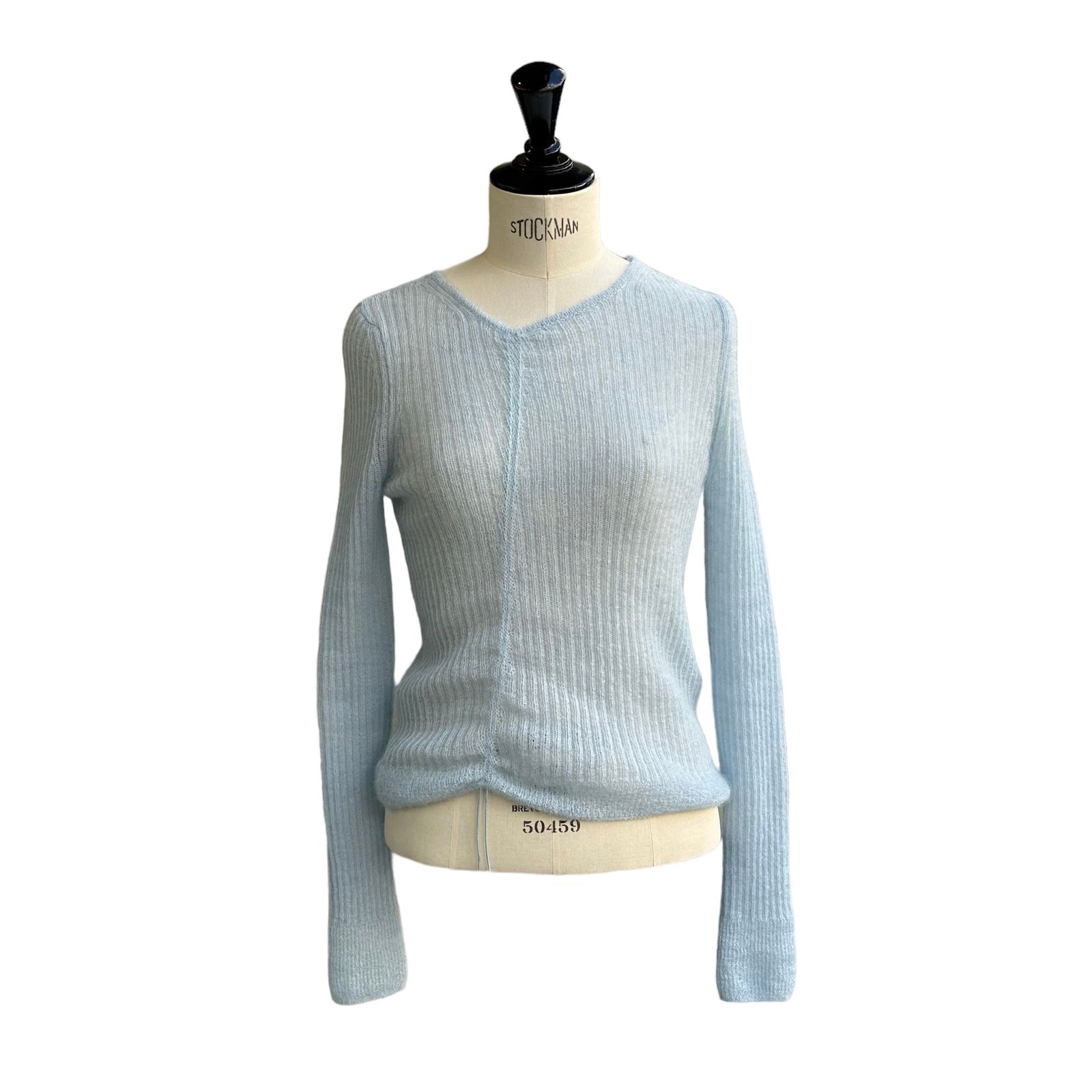 Rib knit tops / ニット / セーター / リブニット / スカイブルー