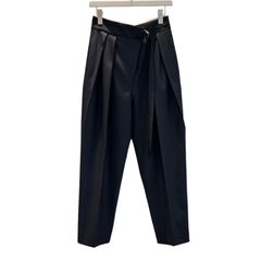 Barel pants / テーパードパンツ / ベルトパンツ / ネイビー