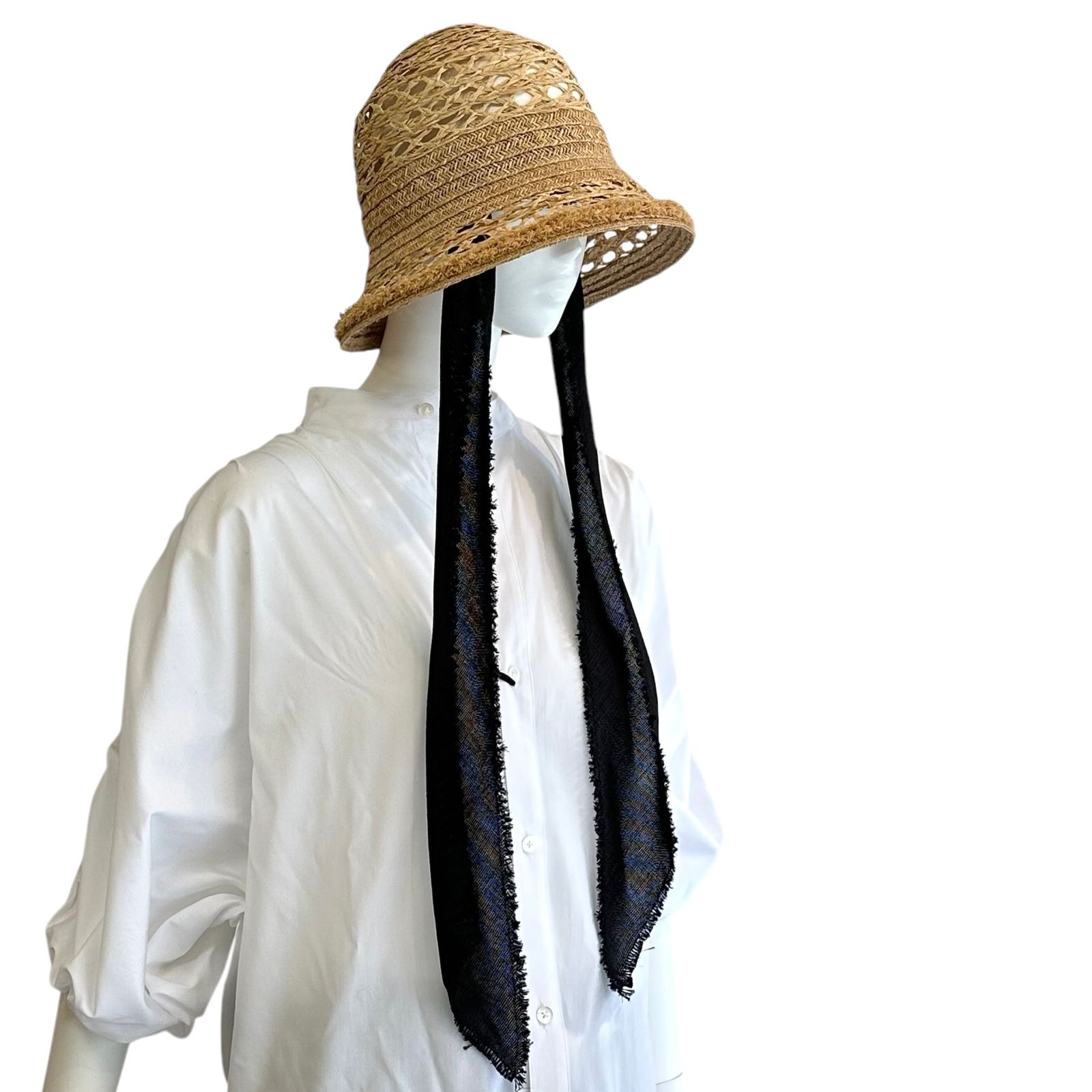La Maison de Lyllis メゾンドリリス スカーフ付ハット / 麦わら・ストロー / ナチュラル / 25ss new