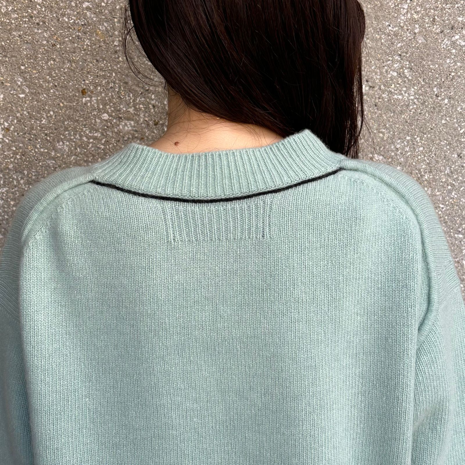 round neck sweater / ニット / クルーネックセーター / グリーン