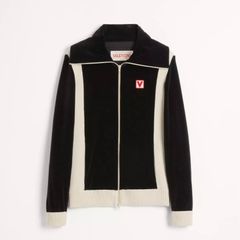 ファスナー＆パッチ シェニール タートルネック スウェットシャツ / ジャンパー ブルゾン / ブラック / ユニセックス / 2025ss new