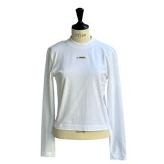 ロゴ入り長袖グログランシャツ / ホワイト / 25aw new