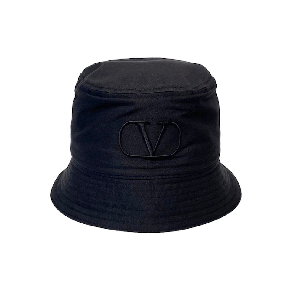 V logo signature bucket hat / 帽子 / ハット / バケットハット / コットン / Vロゴ / ブラック - 58(S)