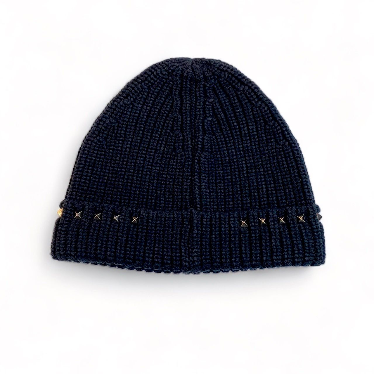ニットキャップ・ビーニー VALENTINO FW23 Black cashmere beanie hat (3W2HB01DKSL 598) VALENTINO GARAVANI Black Cashmere Beanie Hat (VALENTINO