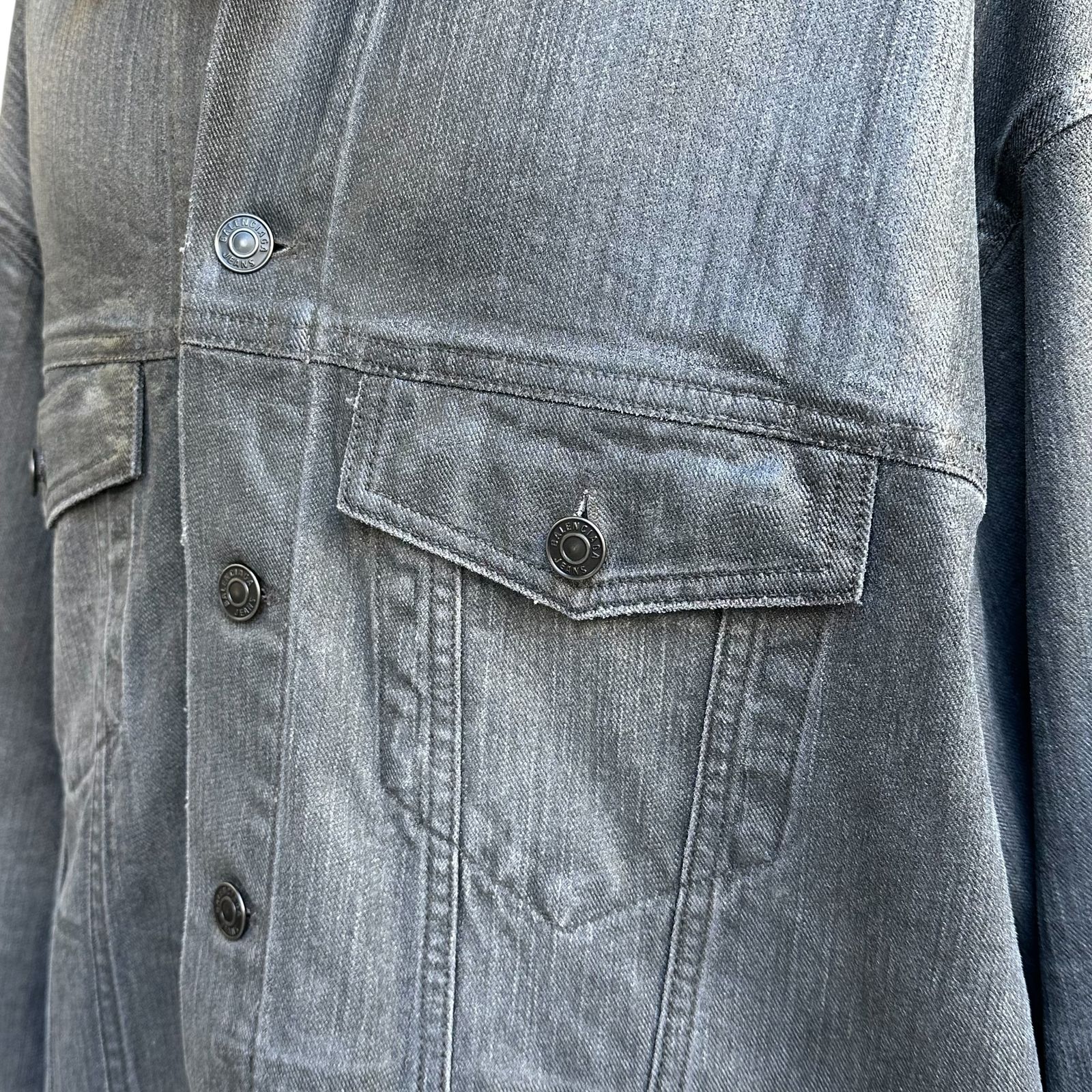 バックロゴプリント デニムジャケット / ライトグレー / メンズ / 2025aw