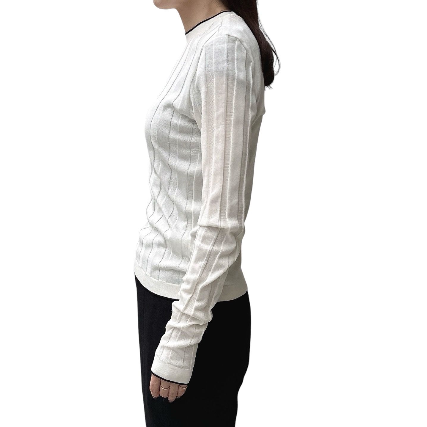 The Tricot sweater トリコット セーター / アシンメトリー / ホワイト / 24AW