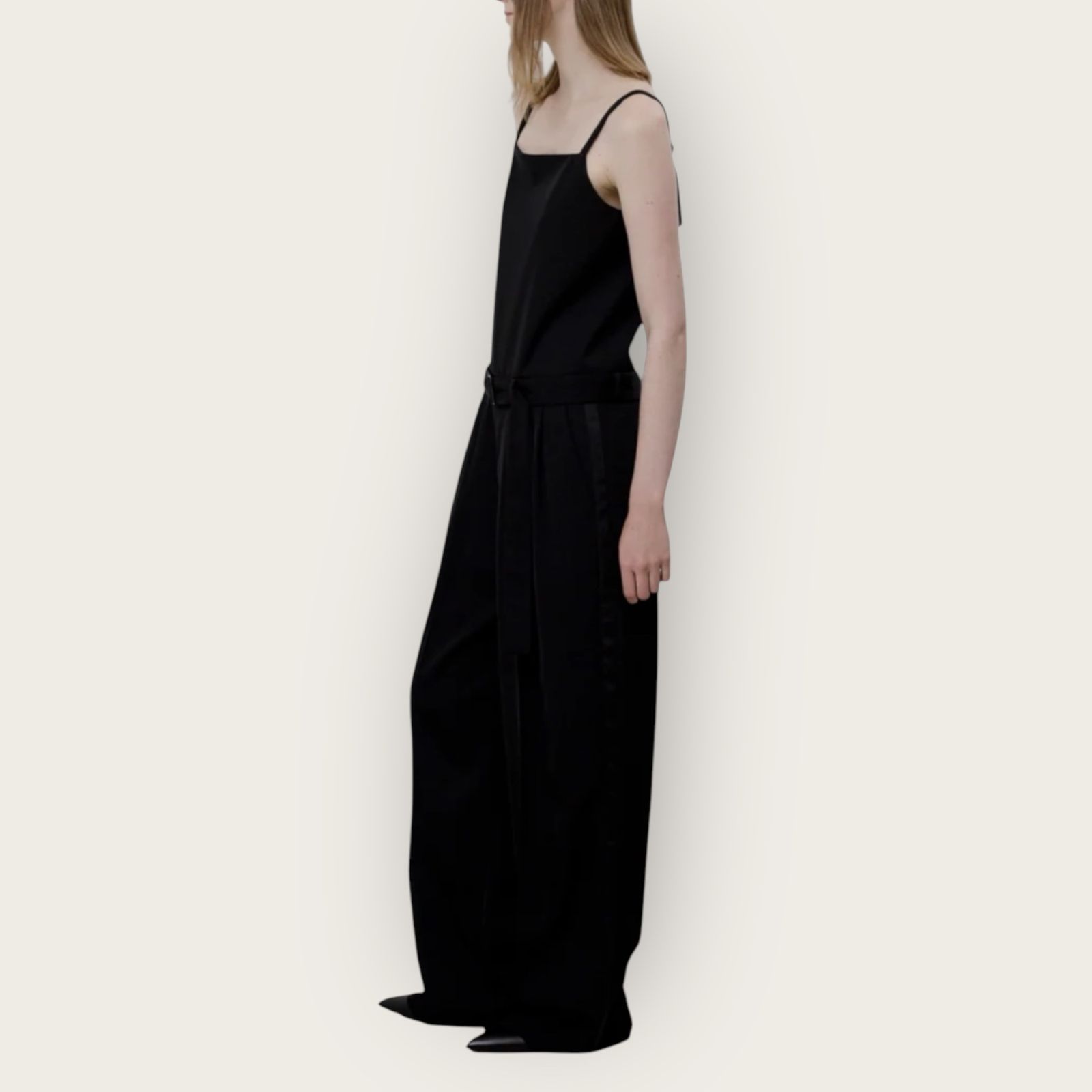Triacetate jumpsuit / ジャンプスーツ・オールインワン / ブラック / 2025SS new