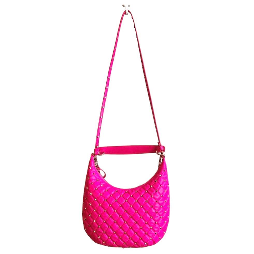 Rokc studs shoulder bag / バッグ / ショルダーバッグ / ハンドバッグ / 2way / レザー / ロックスタッズ / ピンク