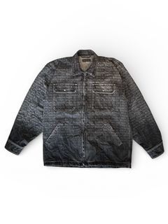 ジップアップ BALENCIAGAロゴ デニムジャケット ラージフィット / メンズ / ウェア / デニム / ブラック/グレー / 2026SS NEW