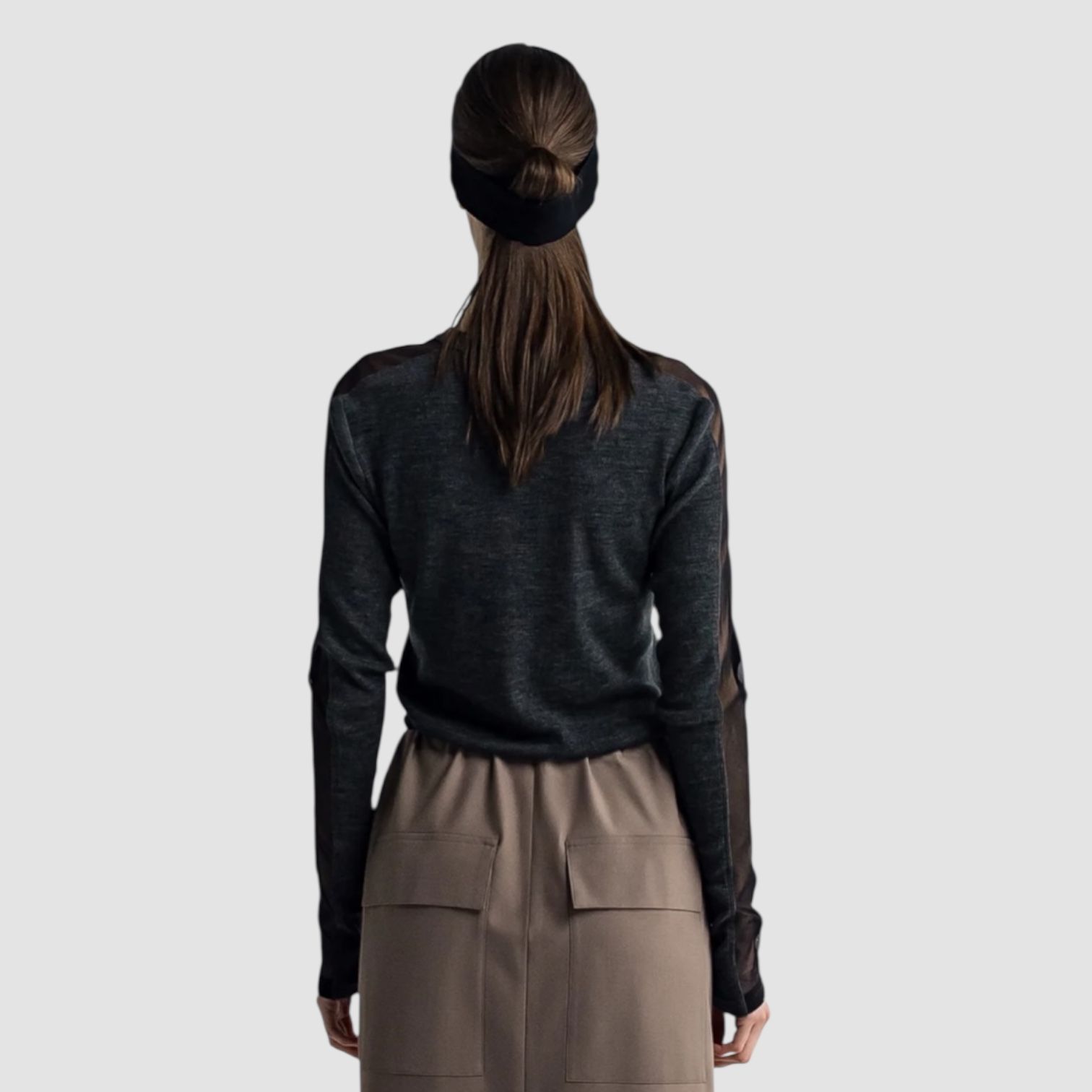 High gauge rib round neck / カットソー / Dグレー / 2025aw new