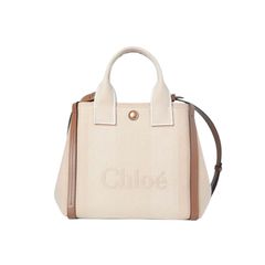 キャンバス製Chloé CARRY スモールトートバッグ / 3way / ベージュ / 25SS new