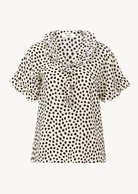 クレープデシン製ショートスリーブ フリルトップス / ウィメンズ / ウェア / ベージュ-ブラック / 2026SS NEW