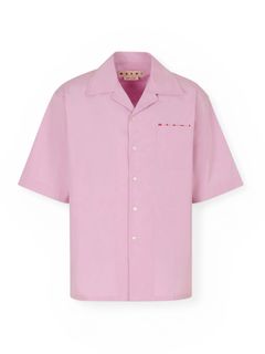 オーガニックポプリン製 オープンシャツ、コンシールロゴ入り/ 2026SS NEW