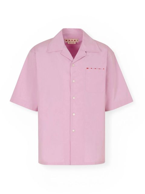 オーガニックポプリン製 オープンシャツ、コンシールロゴ入り/ 2026SS NEW