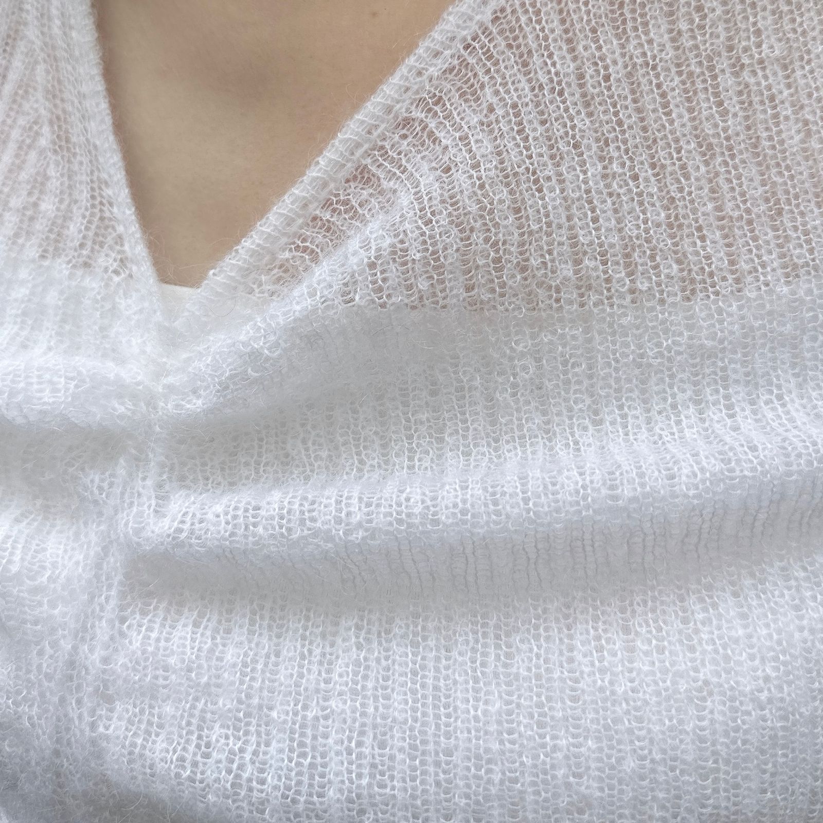 Rib knit tops / ニット / セーター / リブニット / ホワイト