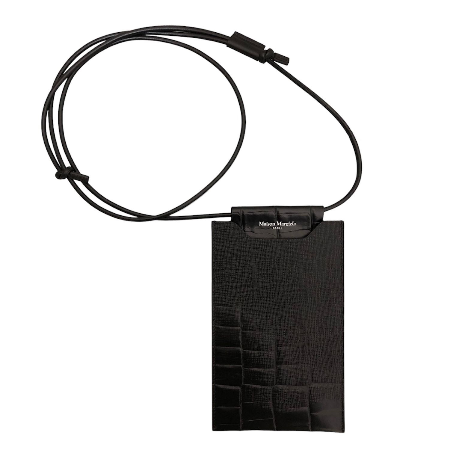 Maison Margiela - Phone neck pouch / レザー スマートフォン ネック ...