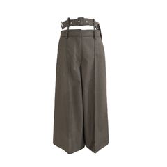 BELT DETAILED CULOTTE TROUSERS / キュロット / クロップドパンツ / ブラウングレー / ウィメンズ