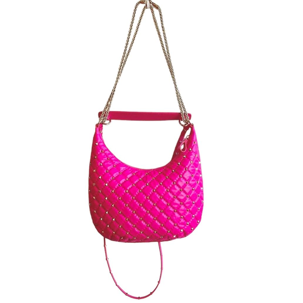 Rokc studs shoulder bag / バッグ / ショルダーバッグ / ハンドバッグ / 2way / レザー / ロックスタッズ / ピンク
