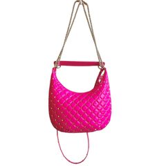 Rokc studs shoulder bag / バッグ / ショルダーバッグ / ハンドバッグ / 2way / レザー / ロックスタッズ / ピンク