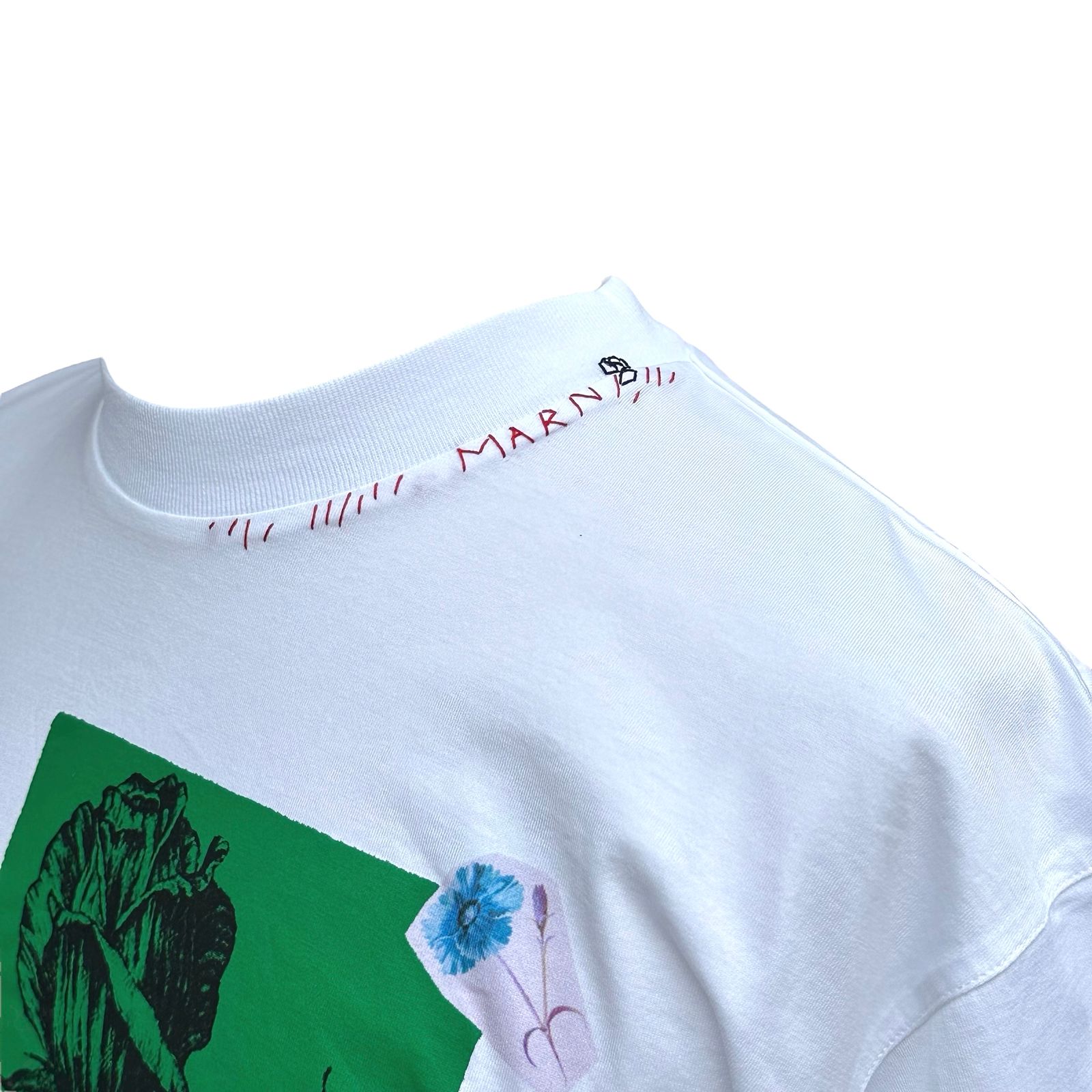 MARNI バック フラワープリント Tシャツ●44●ホワイト マルニ MARNI(マルニ)｜フラワープリントボクシーTシャツ/リリー