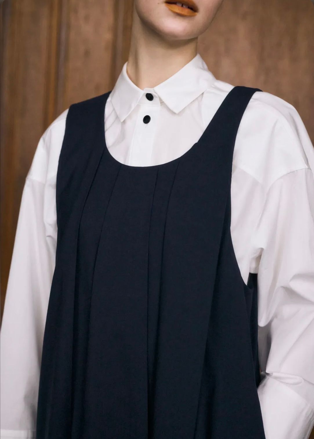 TUCK JUMPER-SKIRT / スカート / Dネイビー / 2025AW new