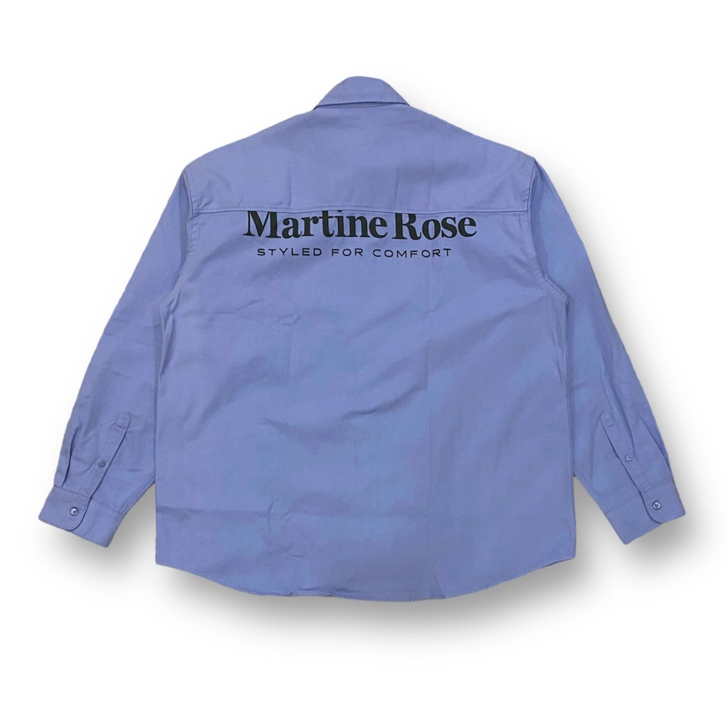 【日本】MARTINE ROSE ブルー オールオーバー ロゴ ジーンズ パンツ