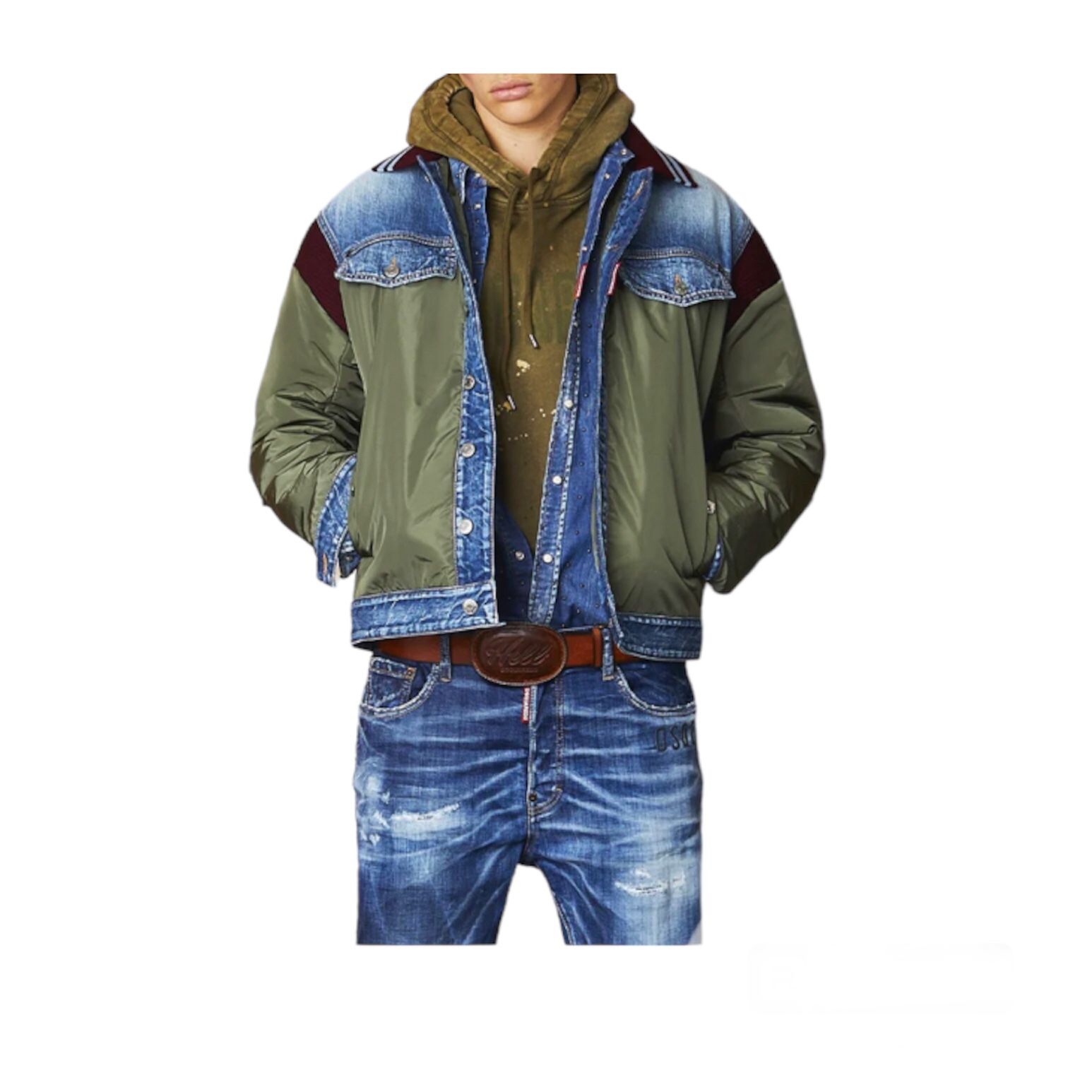 DSQUARED2 - DELAVÈ RELAX FIT HOODIE SWEATSHIRT ダメージ加工