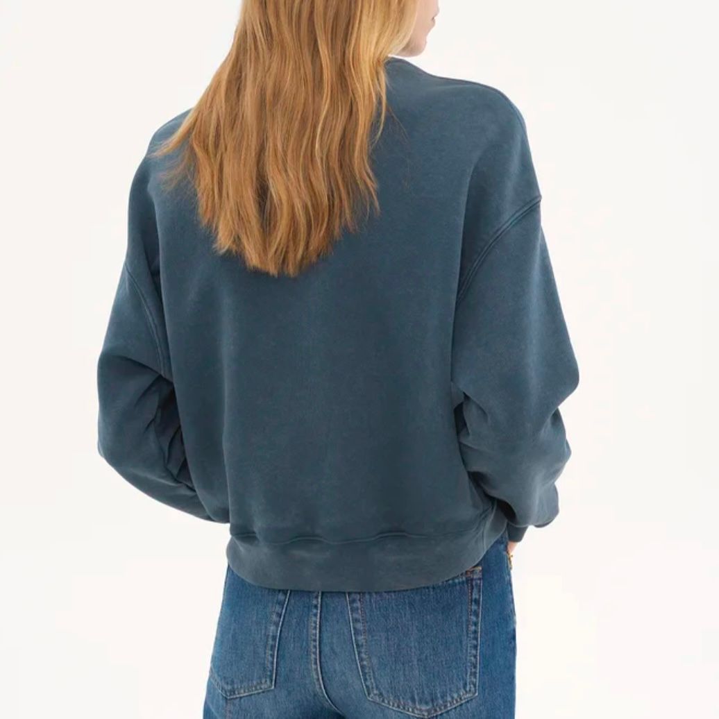 コットンフリース製 ロゴ入りショート スウェットシャツ / ブルー / 25SS new